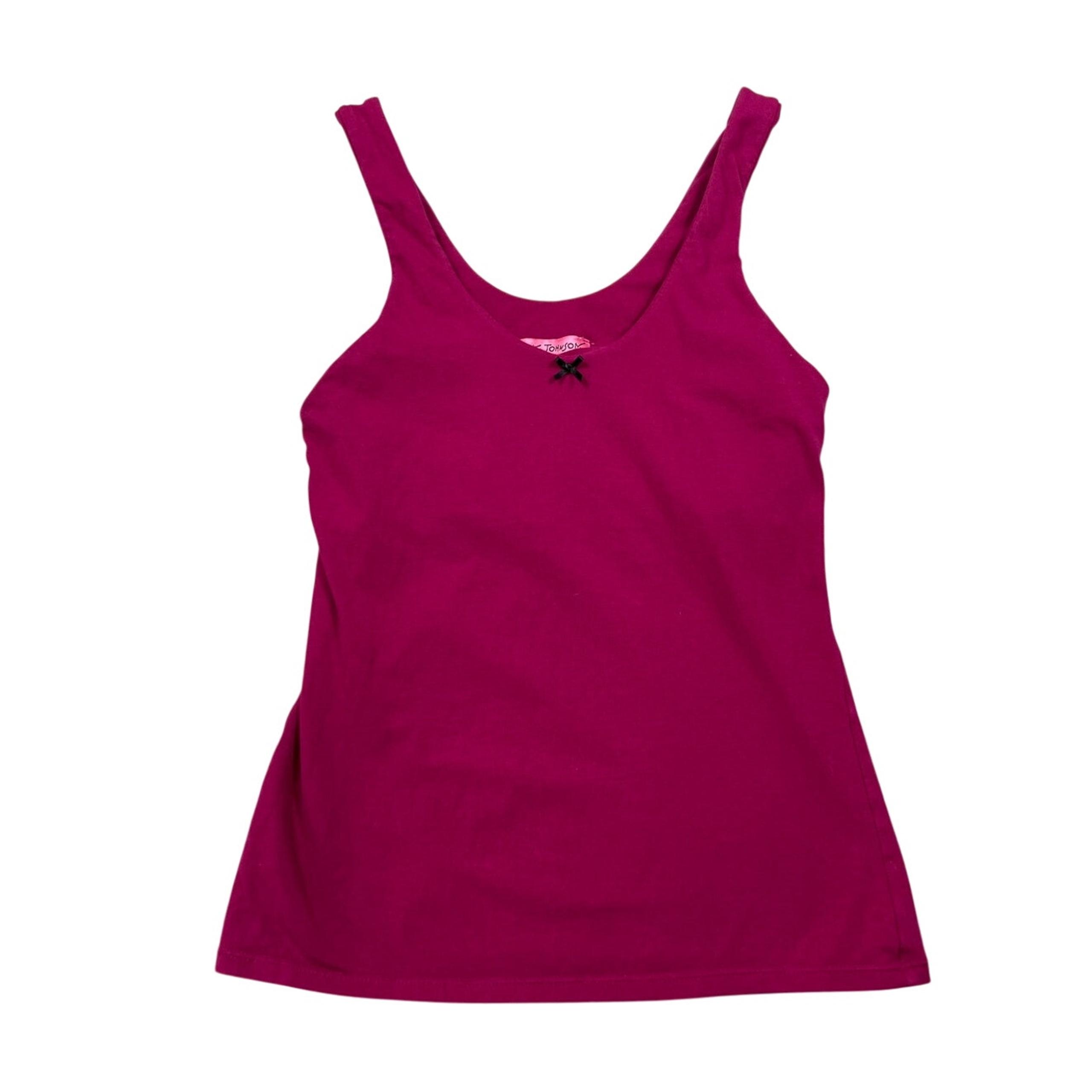 Betsey Johnson Intimates Womens Size S Tank Top Y2K Bow Front