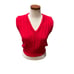 Vintage 70s Red Acrylic V Neck Sweater Vest