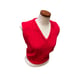 Vintage 70s Red Acrylic V Neck Sweater Vest