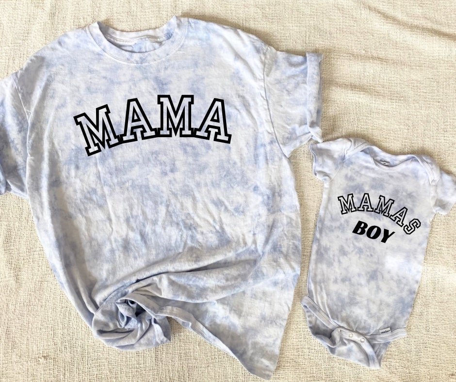 Mother and son matching shirts
