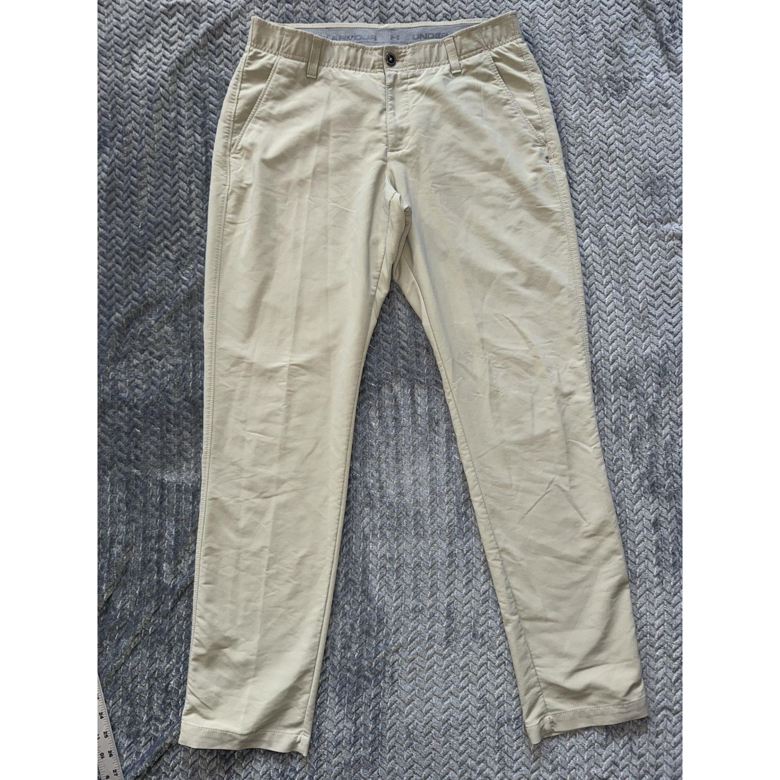 Under Armour Performance Men Pants Activewear Khaki Chino Size 34