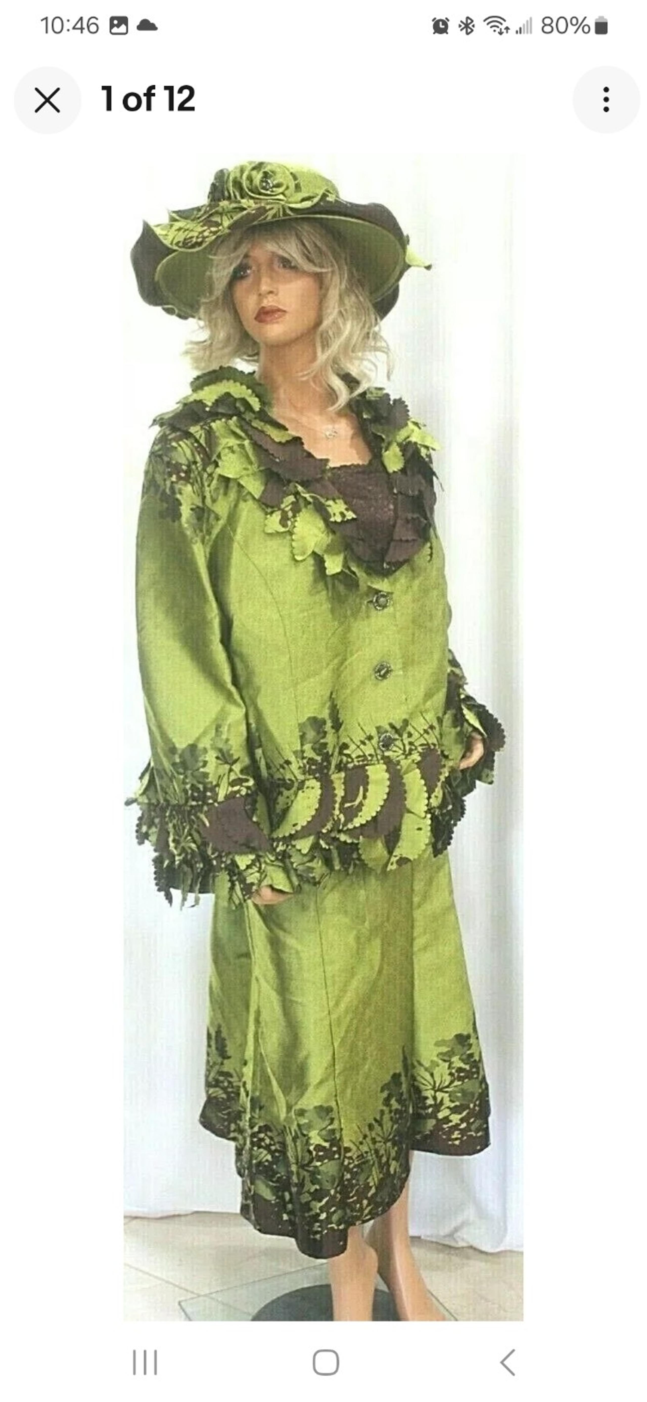 NUBIANO New York Jewel Button Maxi Skirt With Jacket Suit 26W