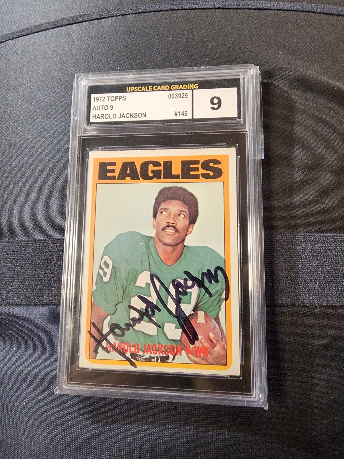 Harold Jackson Autographed Signed 1972 Topps #146 Los Angeles Rams UCG MINT 9