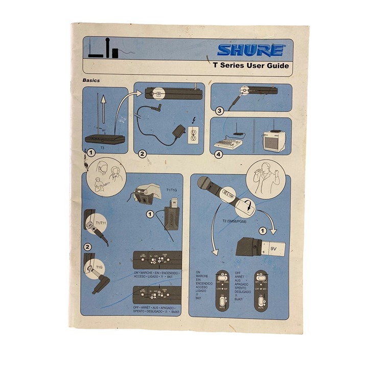Shure T Series User Guide - covers Shure T1/T1G T2 (SM58/PG58) and T3 Receiver Shure T Series User Guide - covers Shure T1/T1G T2 (SM58/PG58) and T3 Receiver