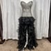 Short to long black strapless dress Sherri hill