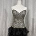 Short to long black strapless dress Sherri hill