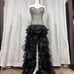 Short to long black strapless dress Sherri hill