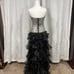 Short to long black strapless dress Sherri hill