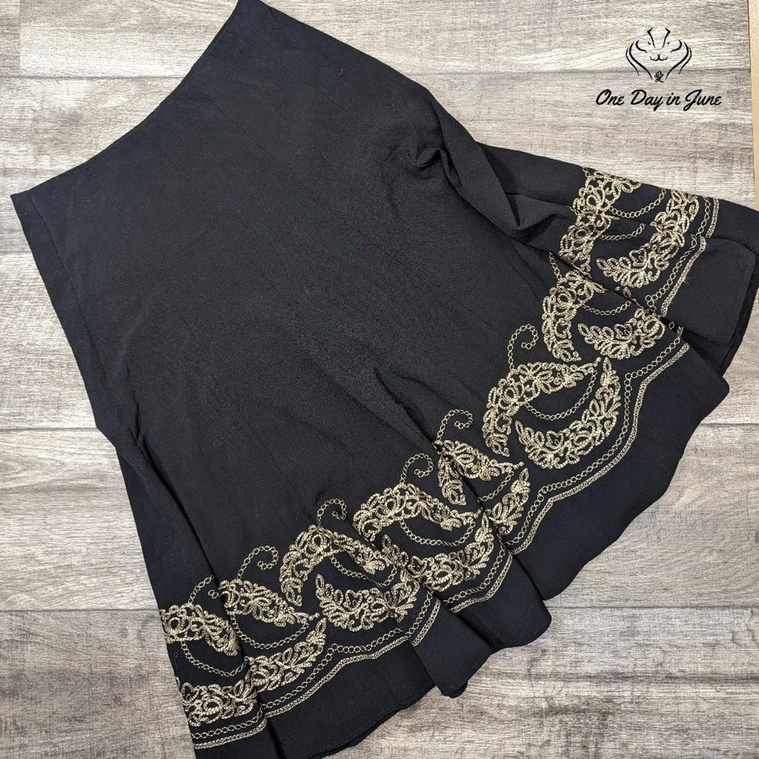 Allison Taylor A Line Embroidered Skirt Size 6