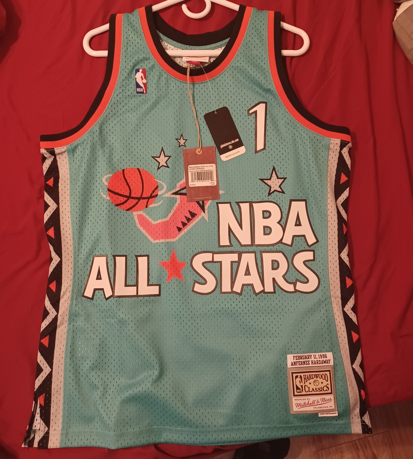 Anfernee Hardaway Mitchell & Ness All Star Jersey Brand New! Large W/Tags