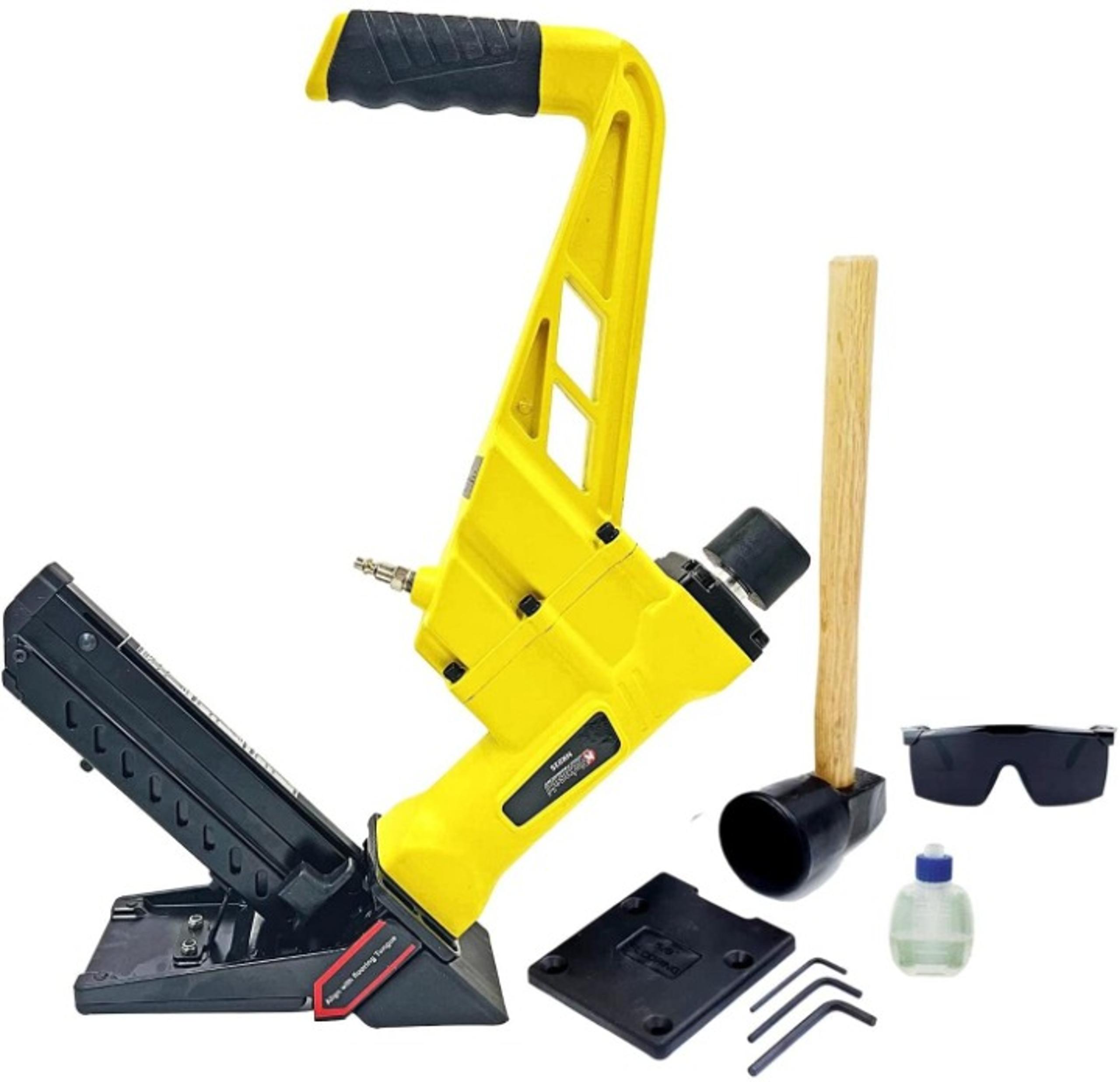 Nk02s 16 Gauge 3 Pneumatic Flooring Nail Stapler Rubber-gripped Handle