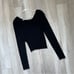 A.L.C. Ribbed Sweater chance criss cross womens Black (medium) party going out