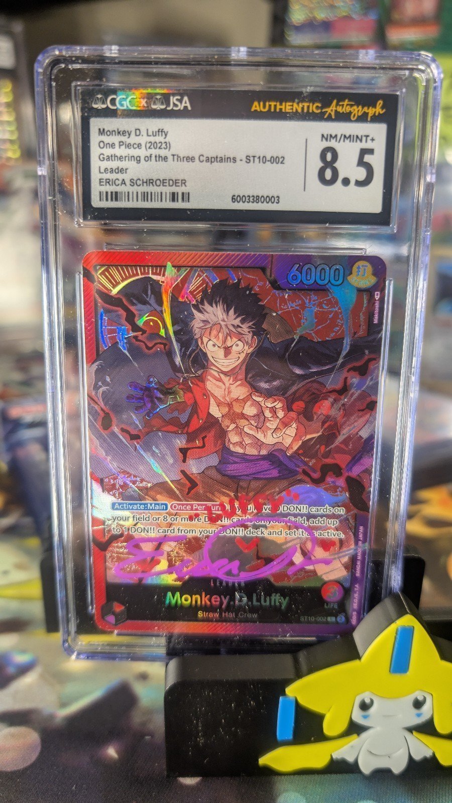 CGC x JSA Monkey D Luffy Erica Schroeder Signed Three Captains Leader ST10-002