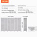 ⭐VEVOR Wood Room Divider Wooden Privacy Screen 6 Panel Room Separation Divider