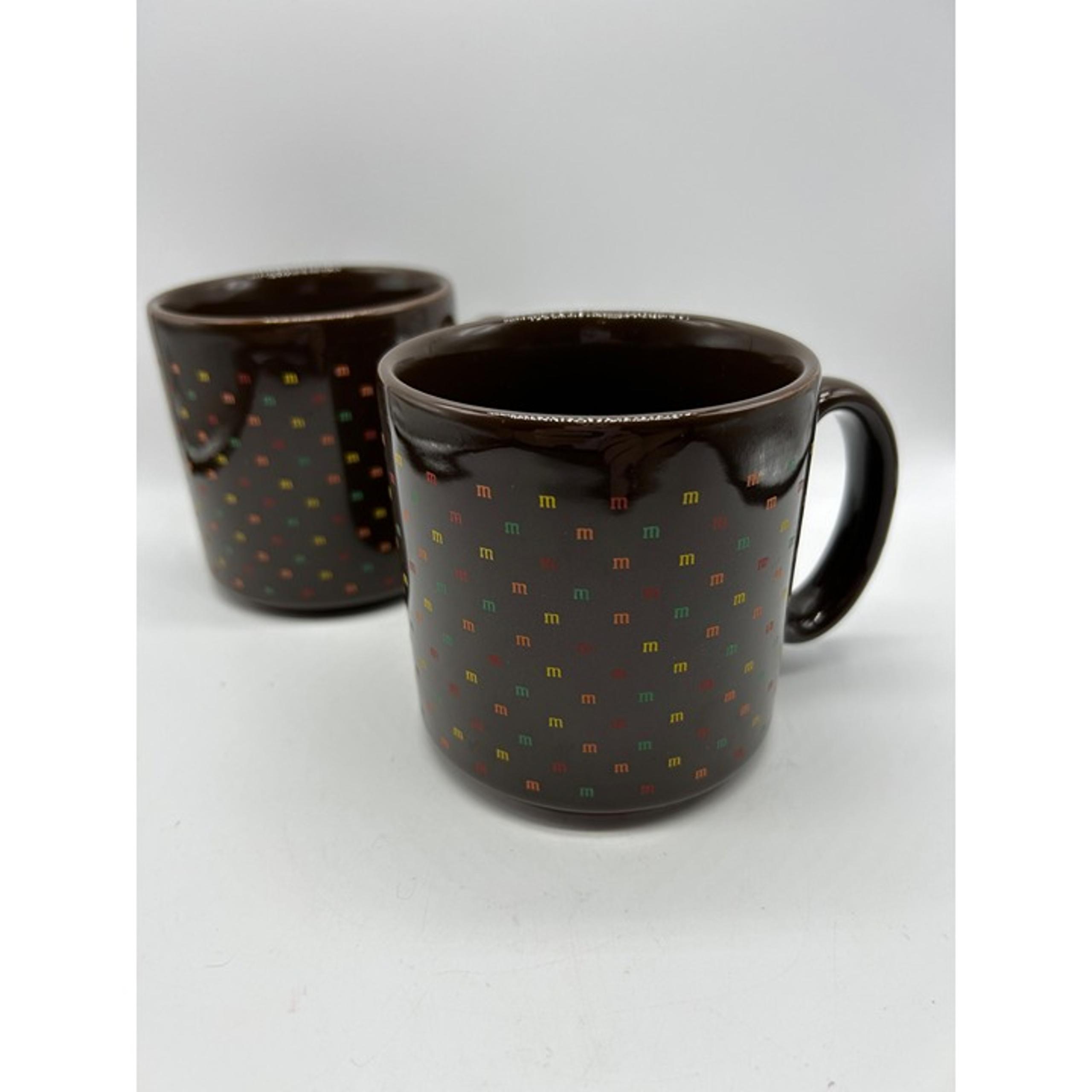 Set of 2 M&M Mars Brown Coffee Mugs Made in England Great Condition