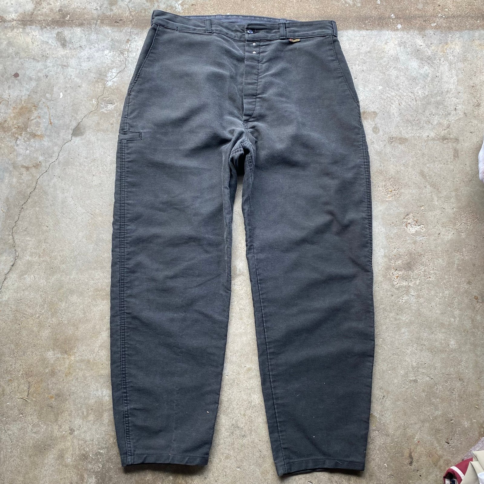 Vintage Le Laboureur French Utility Pocket Work Pants Black 36/30 Euro Workwear