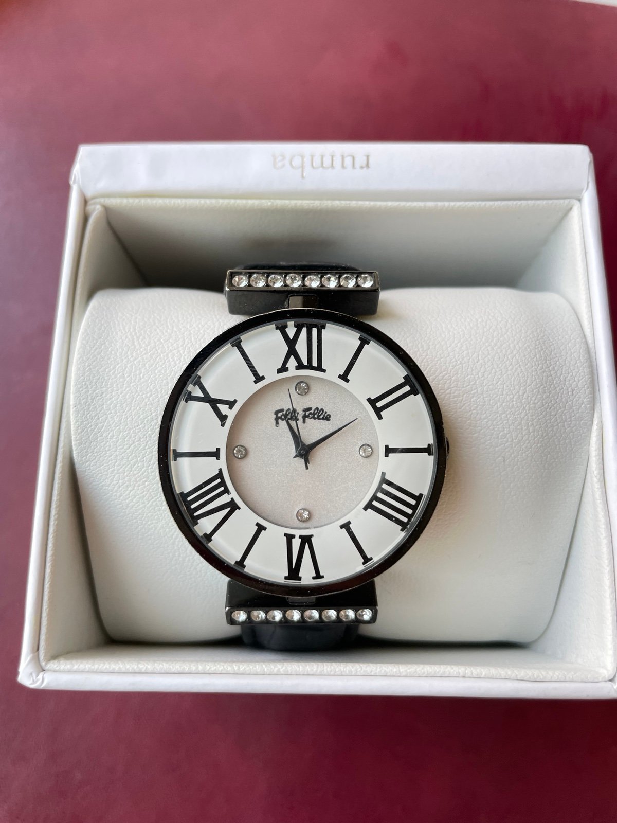 Folli Follie Watch Quartz 3 Hand Rose Gold Rhinestone