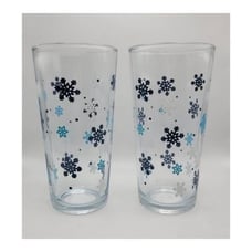 Vintage Kig Snowflake Tumbler Set of Two