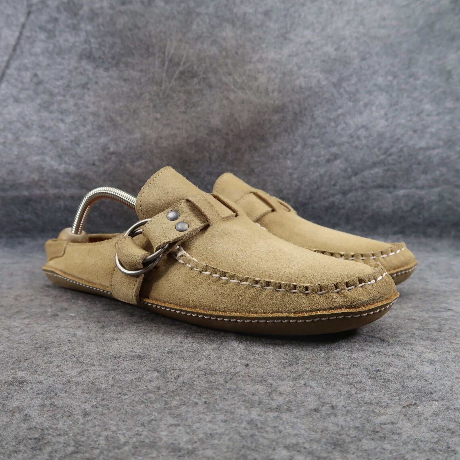 Quoddy Shoes Womens 10.5 Slip On Ring Mule Leather Handcrafted Fashion Comfort