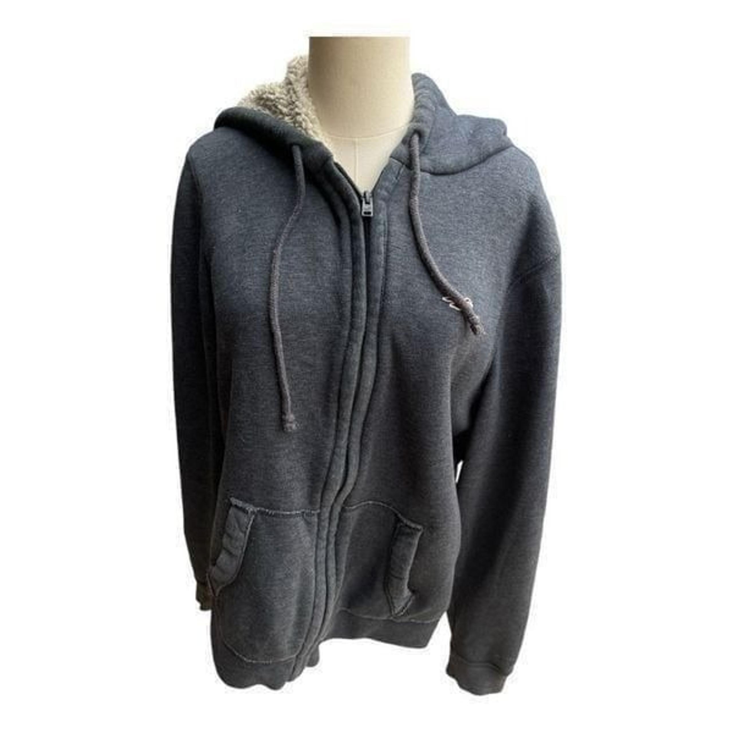 Men’s Hollister Blue Fleece Lined Hoodie Jacket Size Medium