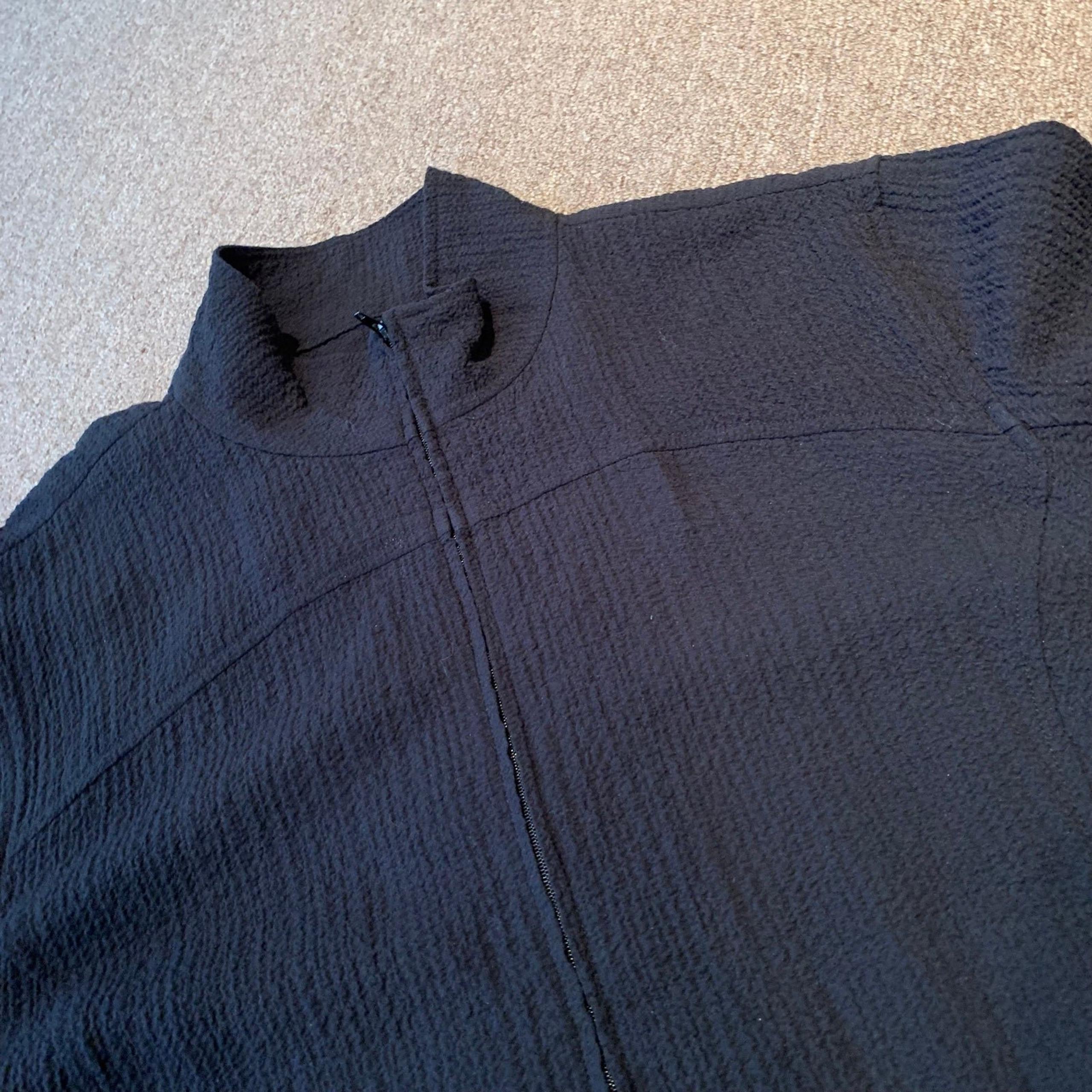 Orvis Women's Jacket Size Large Black Textured Lightweight Zip Up Windbreaker