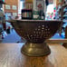 vintage brass copper colander handles handmade handcrafted strainer kitchen old