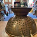 vintage brass copper colander handles handmade handcrafted strainer kitchen old