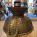 vintage brass copper colander handles handmade handcrafted strainer kitchen old
