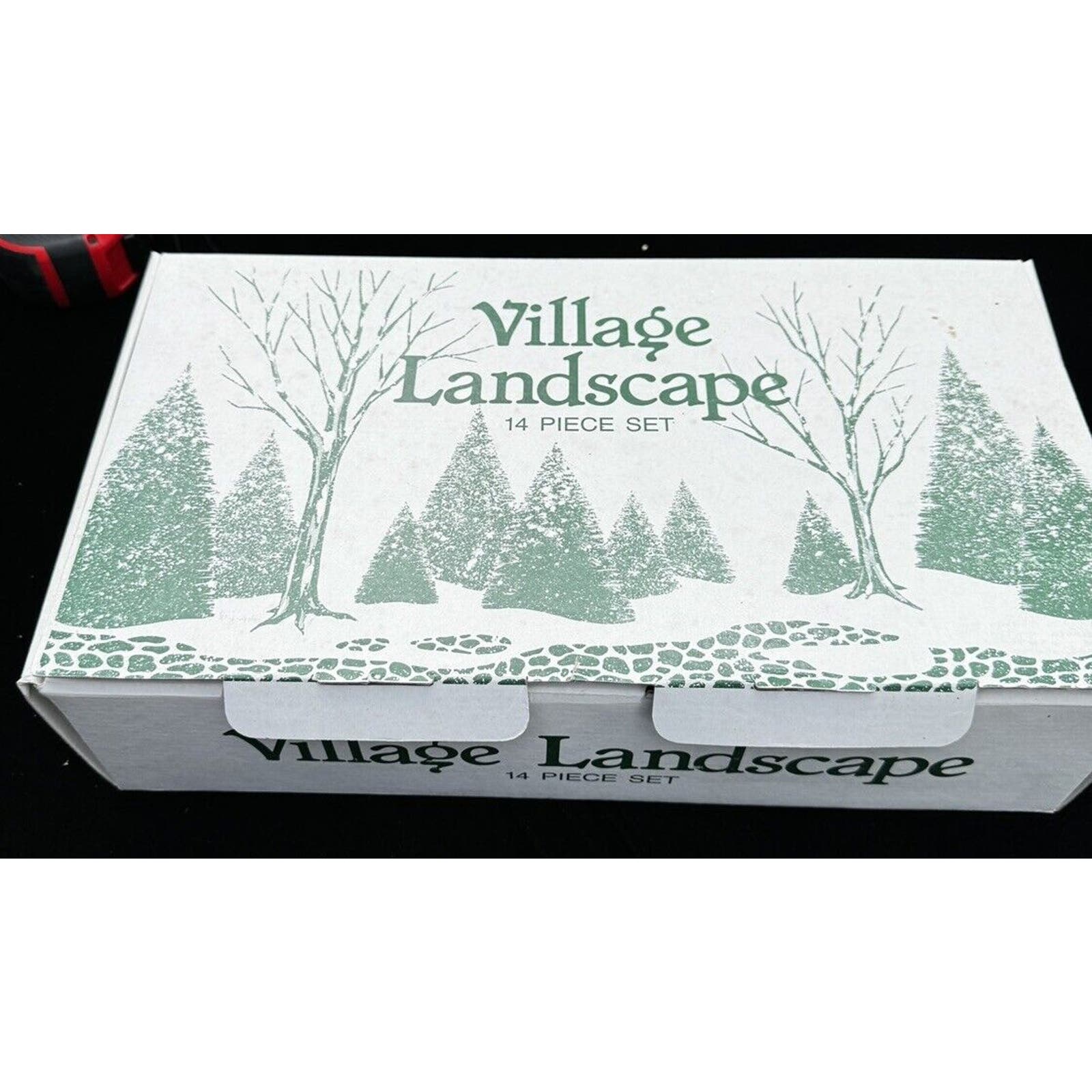 DEPT 56 Village Landscape #52590 14 Piece HOLIDAY Set Missing Snow Packet New! 2