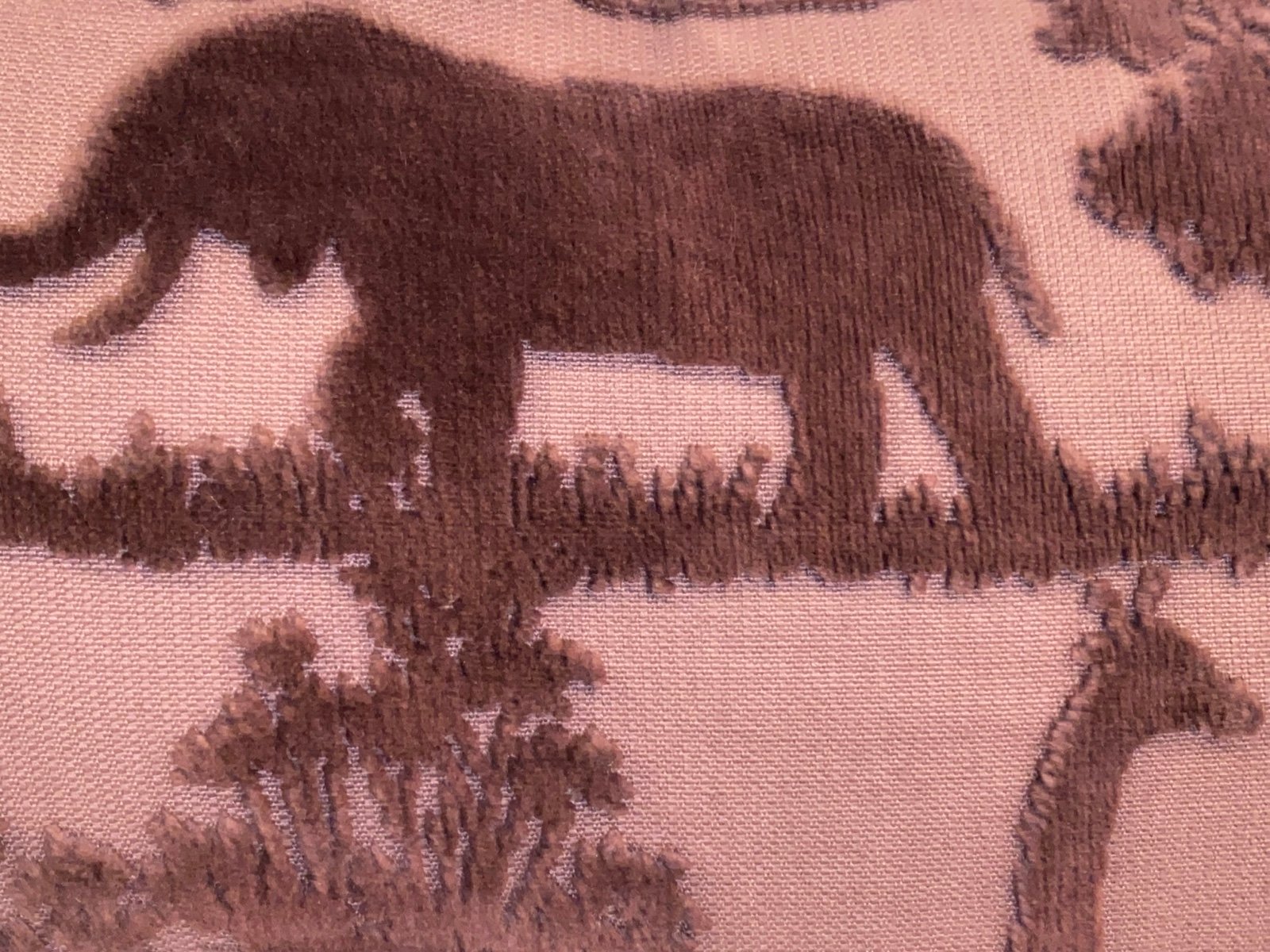 Vintage Tapestry Pillow Safari 16” Black Fringe Ashford Court