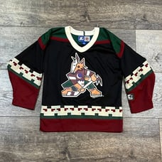 Vintage 90s STARTER NHL Phoenix Coyotes Hockey Jersey Stitched Sewn Youth Medium