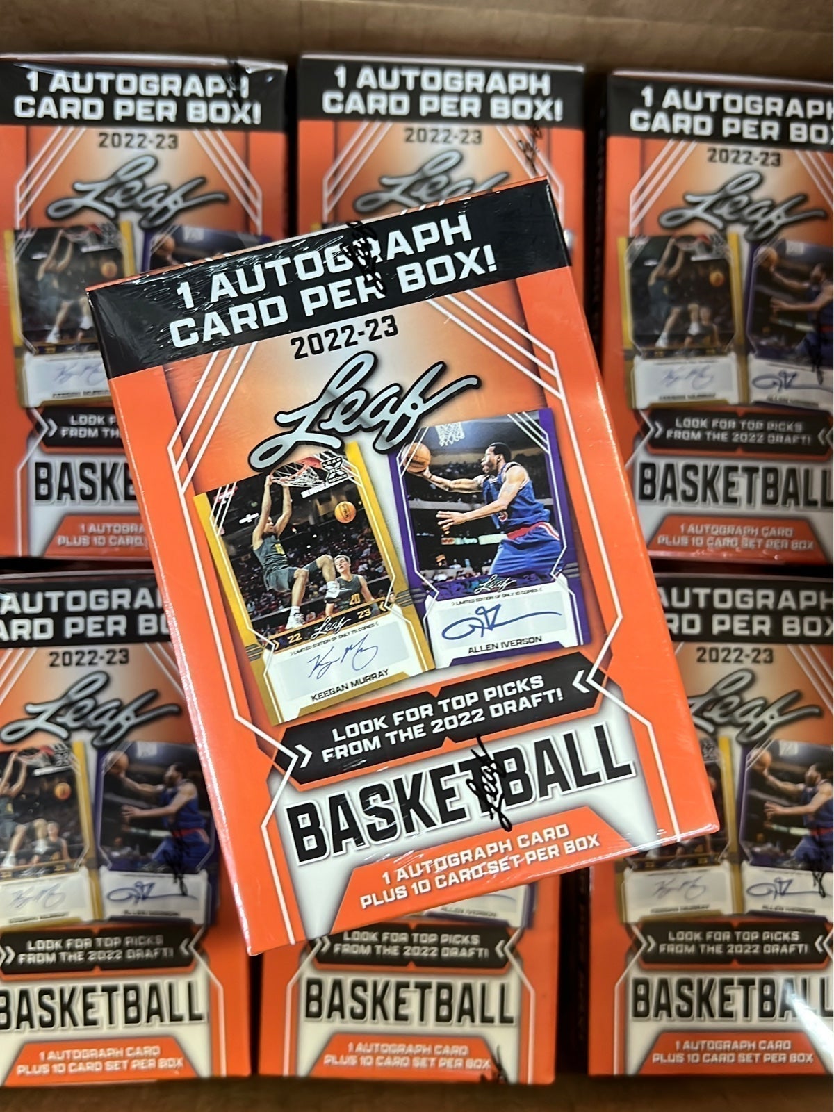 2022-23 Leaf Basketball HOBBY Blaster Box 1 AUTOGRAPH & 10 card Set Signatures
