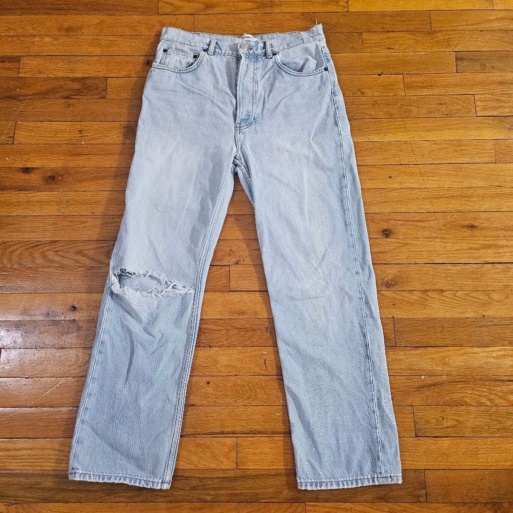 Reformation Cynthia Jeans Womens 29 Crop High Rise Relaxed Button Fly Denim
