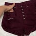 Carmar Shorts TITANIA EXPOSED BUTTON DENIM SHORTS Burgundy Size 28
