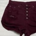 Carmar Shorts TITANIA EXPOSED BUTTON DENIM SHORTS Burgundy Size 28