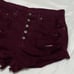 Carmar Shorts TITANIA EXPOSED BUTTON DENIM SHORTS Burgundy Size 28