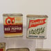 Spice Tins Retro Vintage Collectible French's Schilling Red Owl