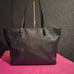 Coach 57450 Black Crossgrain Satchel Shoulderbag Tote with Dble Zip Wristlet