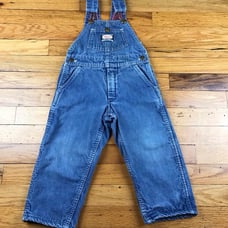 Vintage OshKosh B Gosh plaid flannel lined denim overalls