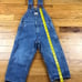 Vintage OshKosh B Gosh plaid flannel lined denim overalls