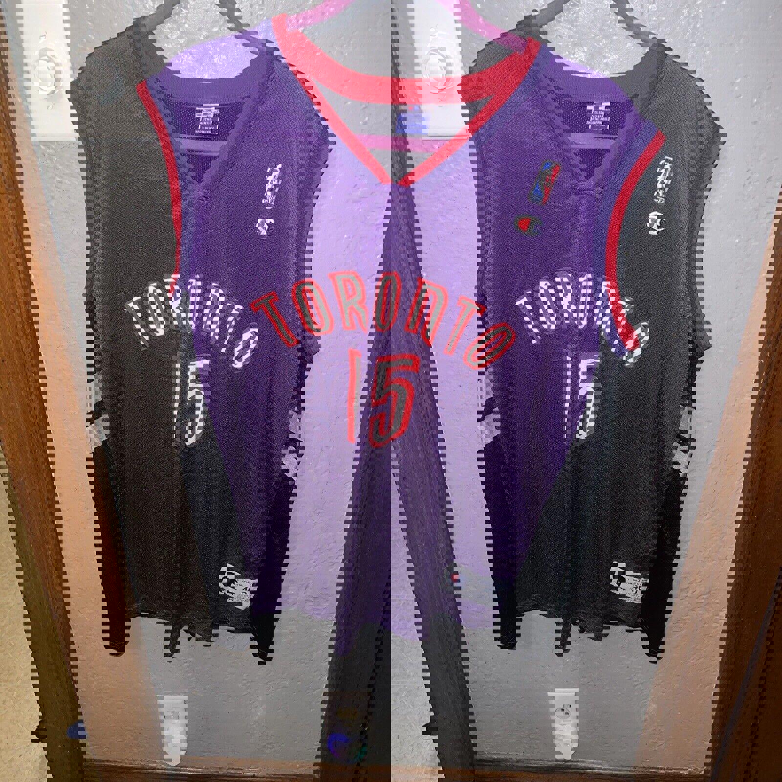 Vintage Champion NBA Toronto Raptors Vince Carter Purple Jersey Size 40
