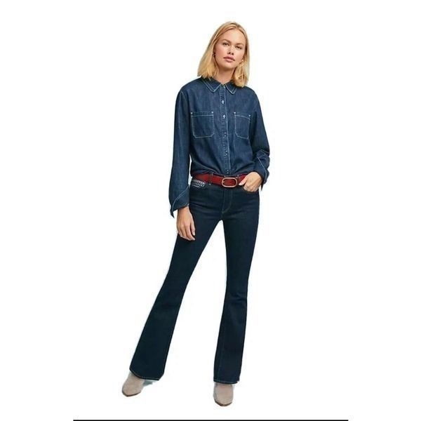 Anthropologie x Levi’s Made & Crafted Stem Flare Blue Jeans Mid-Rise 28 198