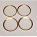 Mikasa Crown Jewel AK019 Cream/Gold Trim 4 Set Of Cups & Saucers