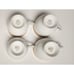 Mikasa Crown Jewel AK019 Cream/Gold Trim 4 Set Of Cups & Saucers