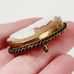 Antique Carved Shell Cameo 10K Gold Brooch Pin