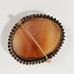 Antique Carved Shell Cameo 10K Gold Brooch Pin