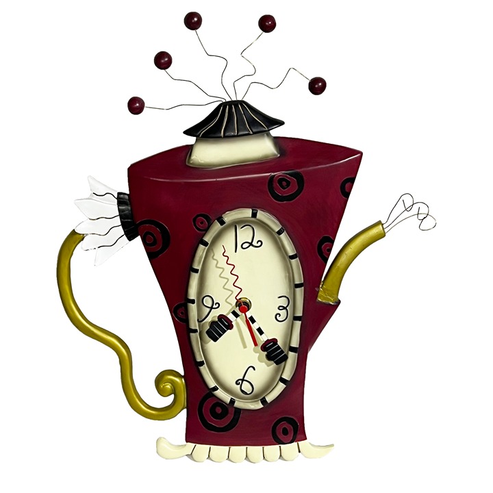 Allen Designs 16 Teapot Wall Clock
