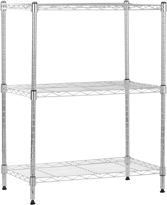 Storage Shelving Unit 3-Shelf Narrow Adjustable, Heavy Duty