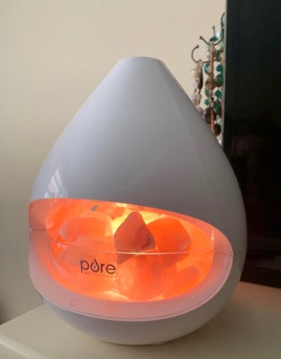 New Glow Crystal- 2-in-1 Himalayan Salt Lamp & Ultrasonic Essential Oil Diffuser