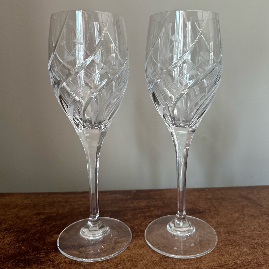 Mikasa English Garden 9” Tall Water Goblet - Set of 2